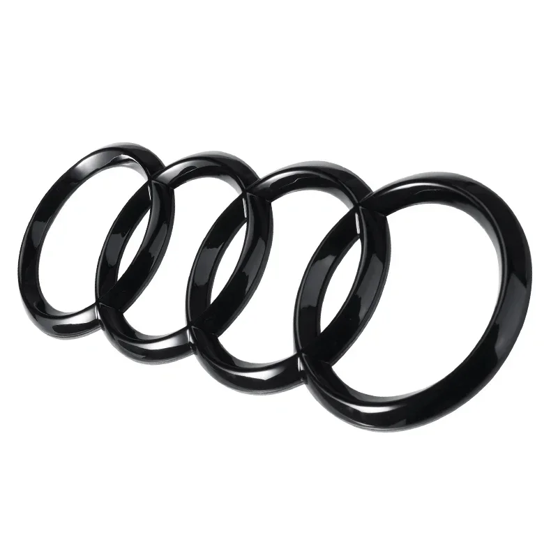 Car Black Logo Badge Car Front Grille Rear Trunk 4Ring Emblem For Audi A1 A3 A4 A5 A6 A7 S3 S4 S5 S6 RS3 RS4 RS5 RS6 Q3 Q5 Q7