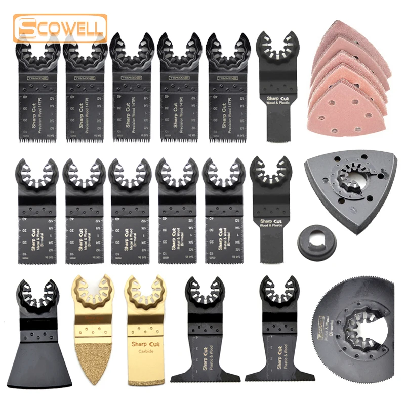 

45pcs Plunge Oscillating Saw Blades Set Multi Tool Renovation Replaced Accessories For Star Lock Machines Multimaster Tools