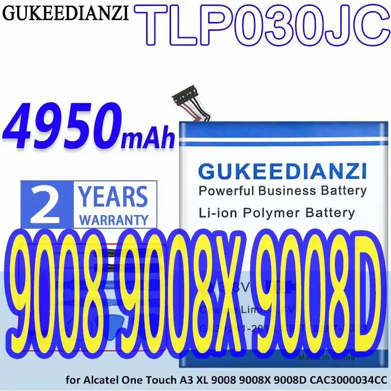 

Long-Lasting Performance For Alcatel One Touch A3 XL 9008 9008X 9008D TLP030JC Mobile Phone Battery 4950Mah