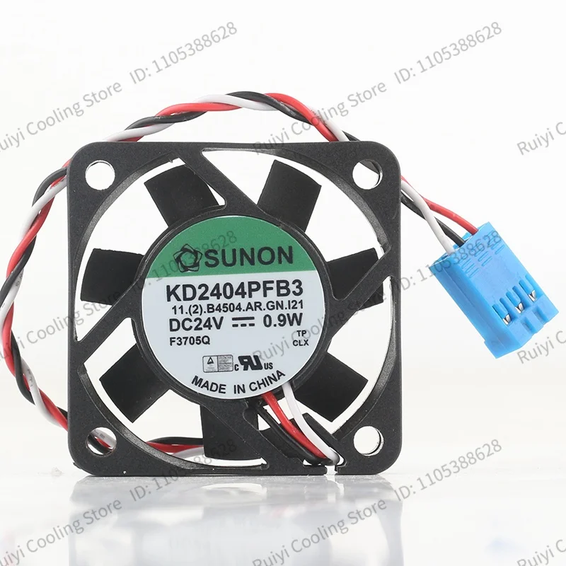 Cooler fan SUNON KD2404PFB3 4CM 0.9W DC24V 3-Wire Alarm Variable Frequency Fan with Original Plug for Electronics 40*40*10mm