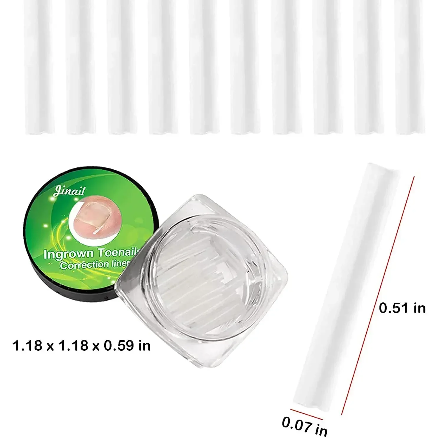 100 قطعة تصحيح أظافر نام رقيقة جدا علاج الأظافر رقعة مرنة ملصق استقامة الأظافر الأخدود مصحح نام