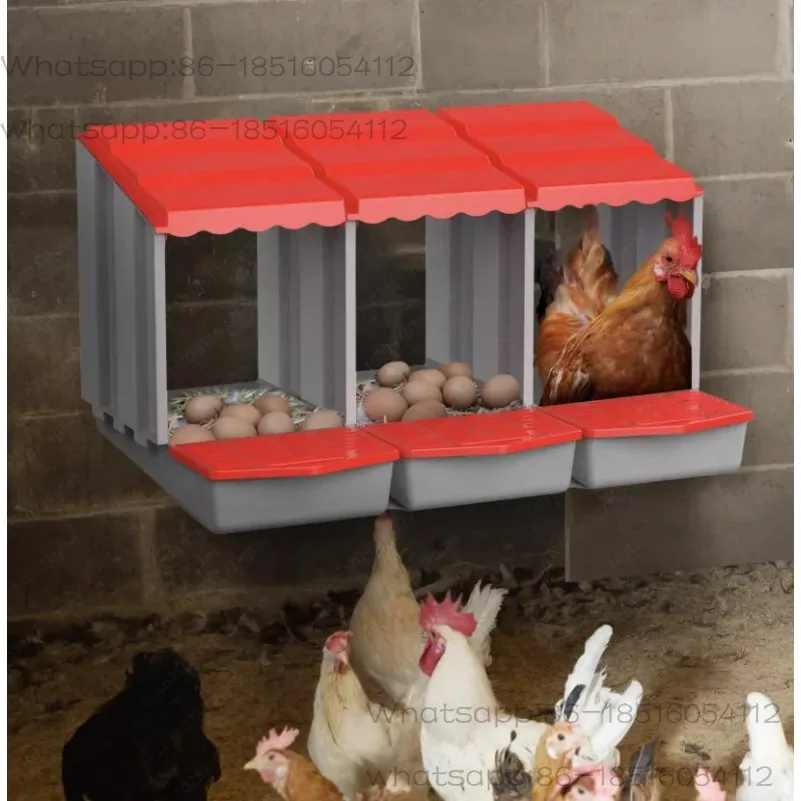

New Roll-up Nest Box with Coop Compartment, Sturdy Coop Nest Box with Protective Egg Cover