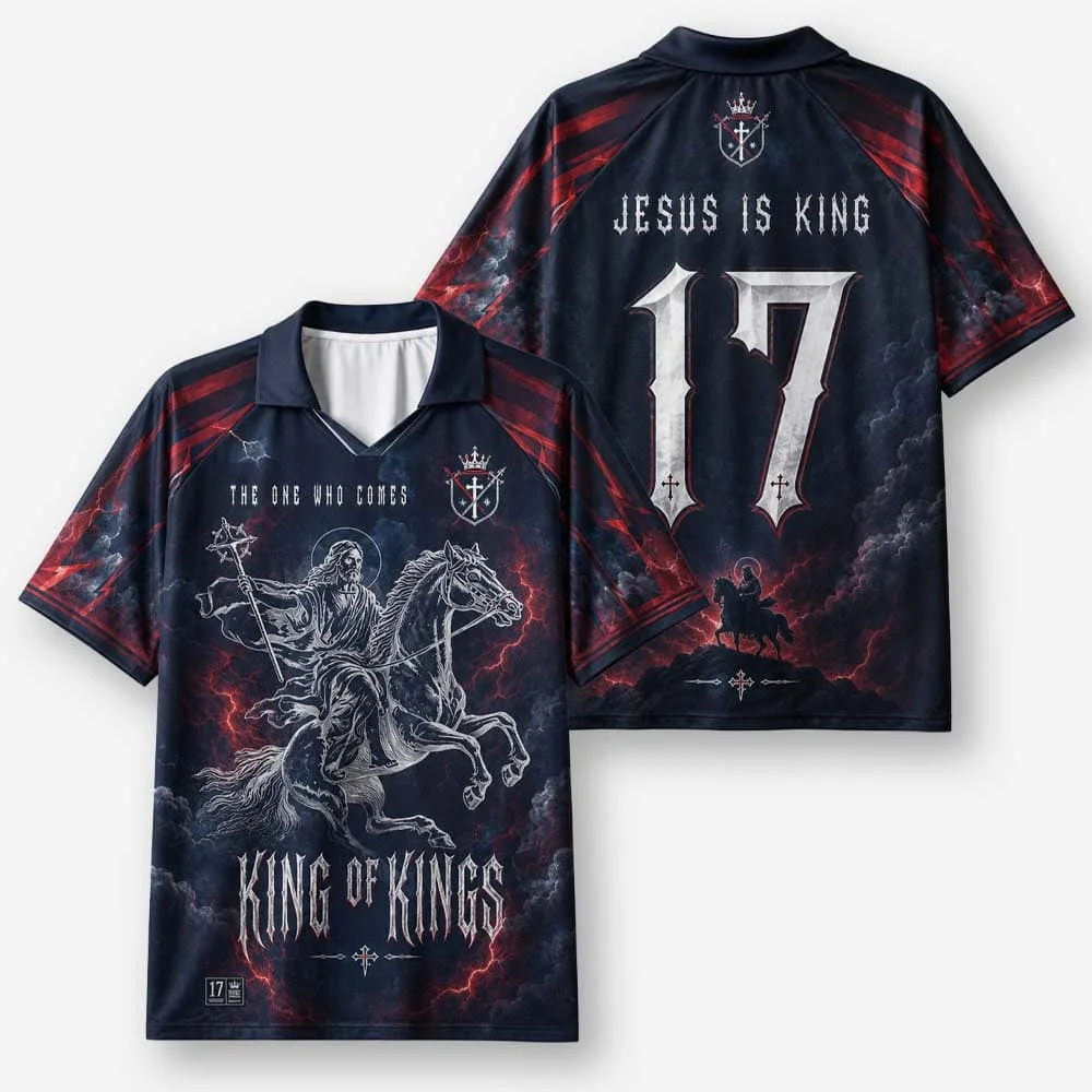 2026 New Lapel Polo Short Sleeved Shirt Retro Christian Cross Religious Pattern Printed T-shirt Fitness Training T-shirt