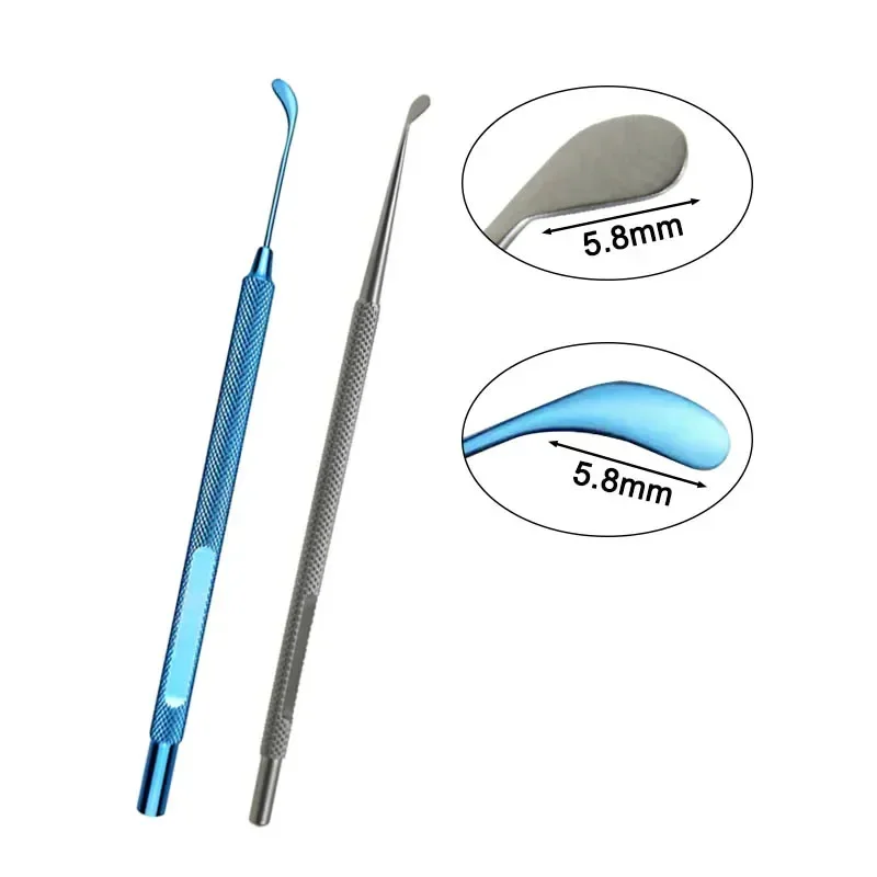 GREATLH 1pc Corneal Epithelium Spatula Titanium Alloy Stainless Eyelid Tools Ophthalmic Instrument