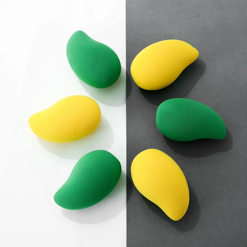 3pcs New Mango Shape Soft Makeup Sponge Face Beauty Cosmetic Powder Puff for Foundation Concealer Cream Make Up Blender Tools