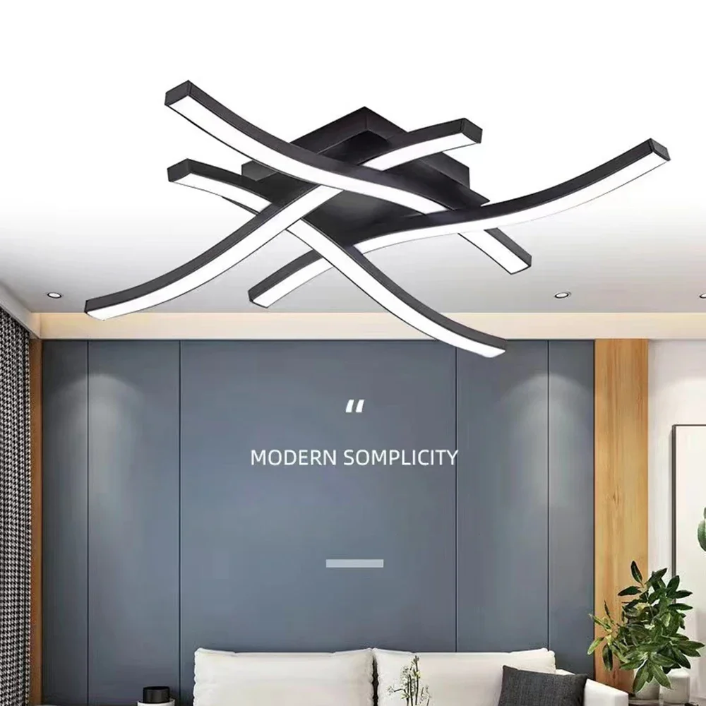 Modern LED New Line Ceiling Lamp Interior Lighting Fixture For Living Bedroom Balcony Corridor Modern Home Decoration Light