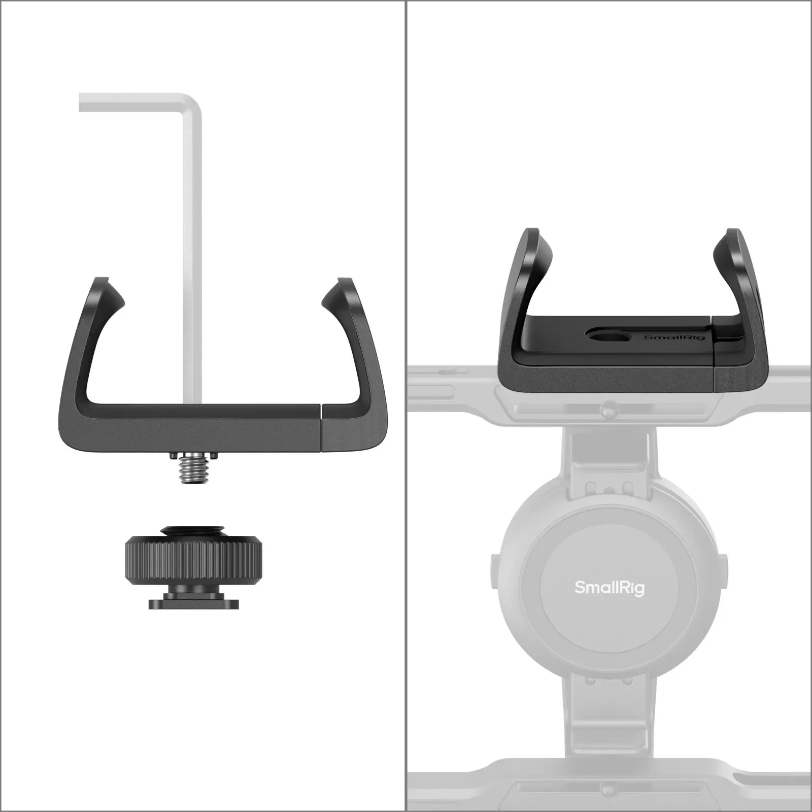 Suporte universal SmallRig para banco de potência portátil, Braçadeira com sapata fria, Monte o suporte do carregador portátil para 55-85mm Powerbank 4600