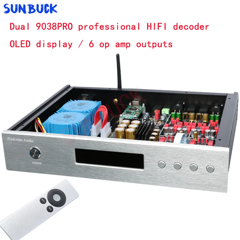 

SUNBUCK DA380 dual-core fully balanced ES9038PRO Headphone Amp DAC Decoder USB Fiber Coaxial Bluetooth 5.1 Decoder Audio Player