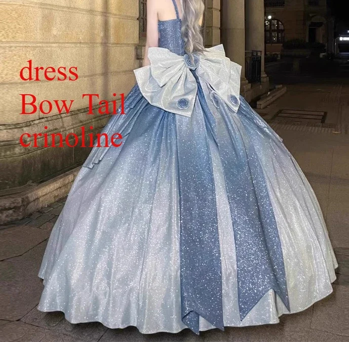 Shumeng Princess Lolita Long Dress Blue 5