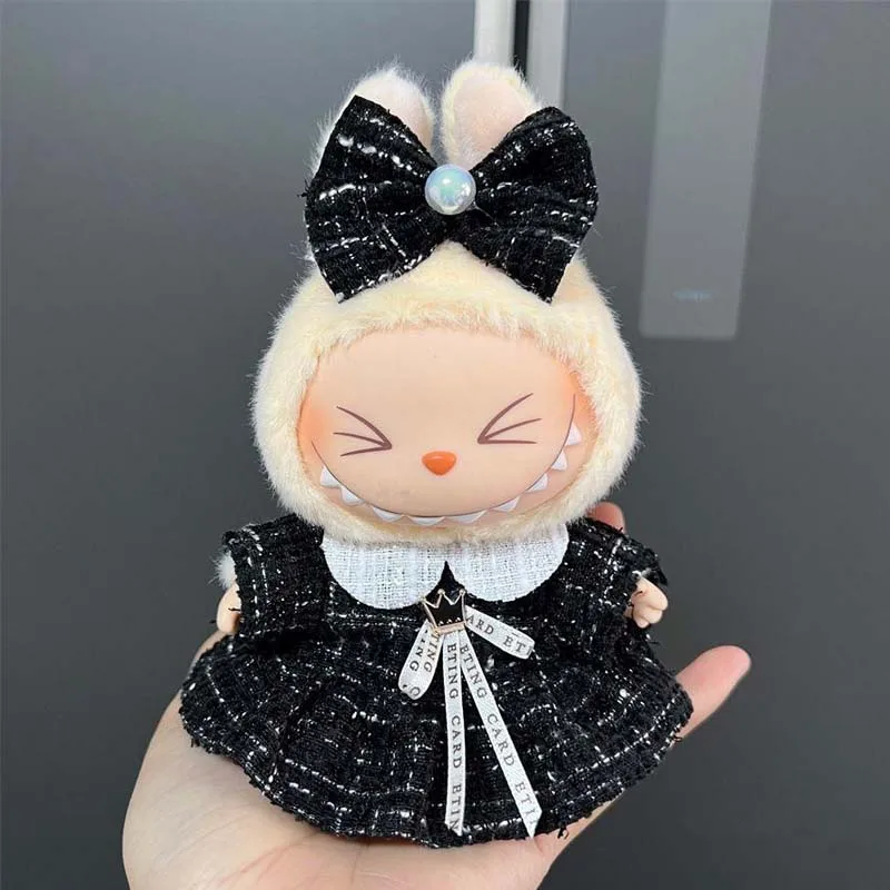 17cm Mini Plush Doll Labubu Clothes Outfit Accessories For Korean Kpop Exo Labubu Idol Doll Clothing Gift for Collectors
