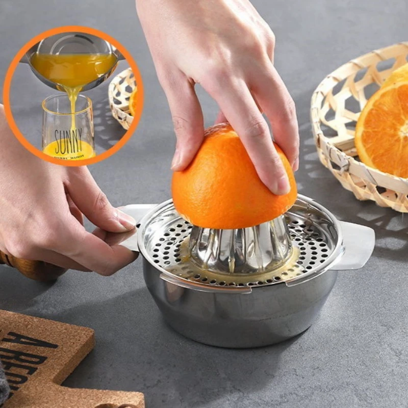 304Stainless Steel Manual Juicers Squeezer Food Processors Kitchen Gadgets Accessories Press Type Household Citrus Extractor