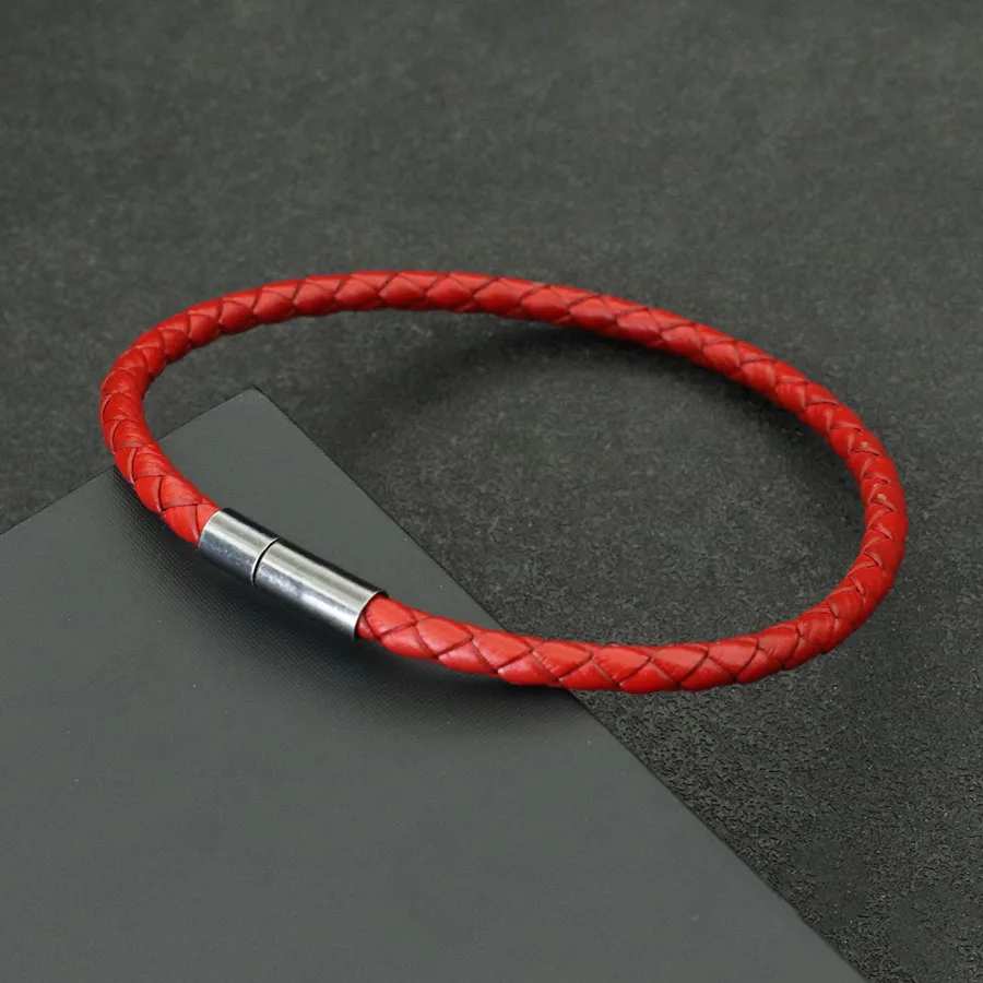 Minimalistischen PU Leder Seil Armband Männer Handgemachte Gewebt Abnehmbare Wrap Kette Armband Freizeit Outdoor Radfahren Charme Homme Joias