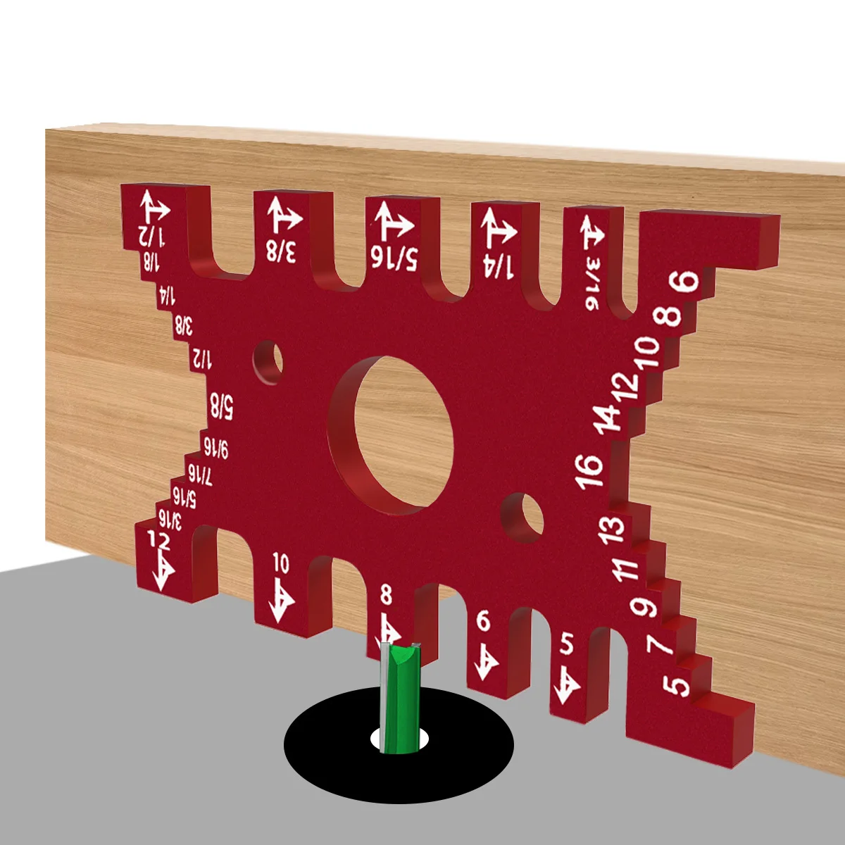 Precision Measure Metric/Inch Dovetail Jig - Woodworking Tenon Gaps Gauge Measuring Card Depth Gauge for Workbench, Router Bit