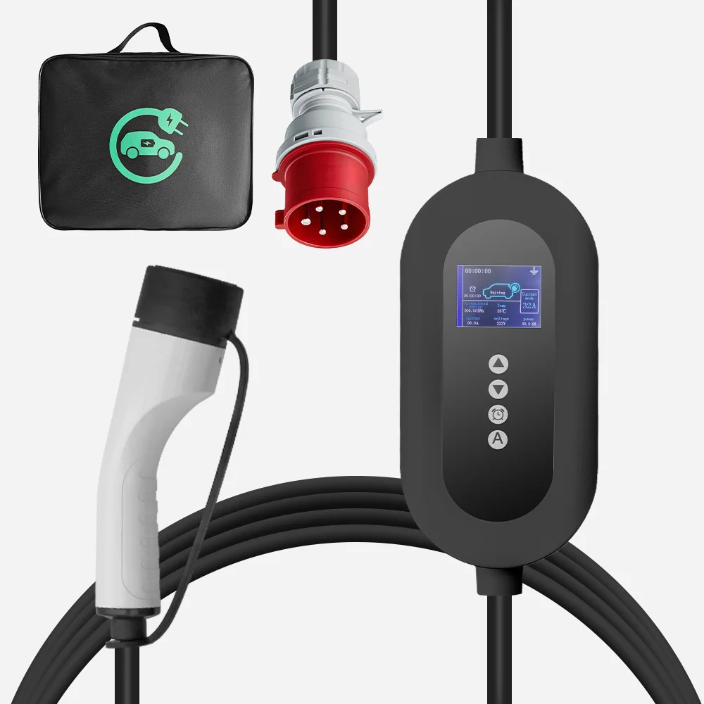 

Портативное зарядное устройство E-mingze 22 кВт 32 А 3-фазное Type2 с Wi-Fi и управлением через приложение, зарядная станция EVSE для электромобилей