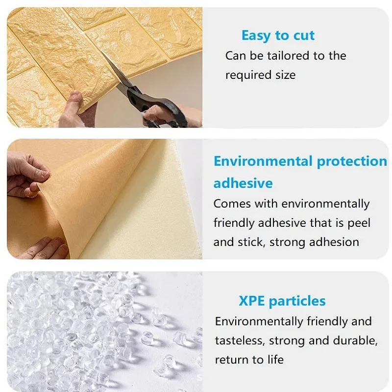 1/3/5/10 متر ثلاثية الأبعاد ذاتية اللصق خلفية ملصقات 3 متر الطوب ملصقات جدار ديكور المنزل للجدران لتقوم بها بنفسك غرفة نوم Papel دي باريد #6