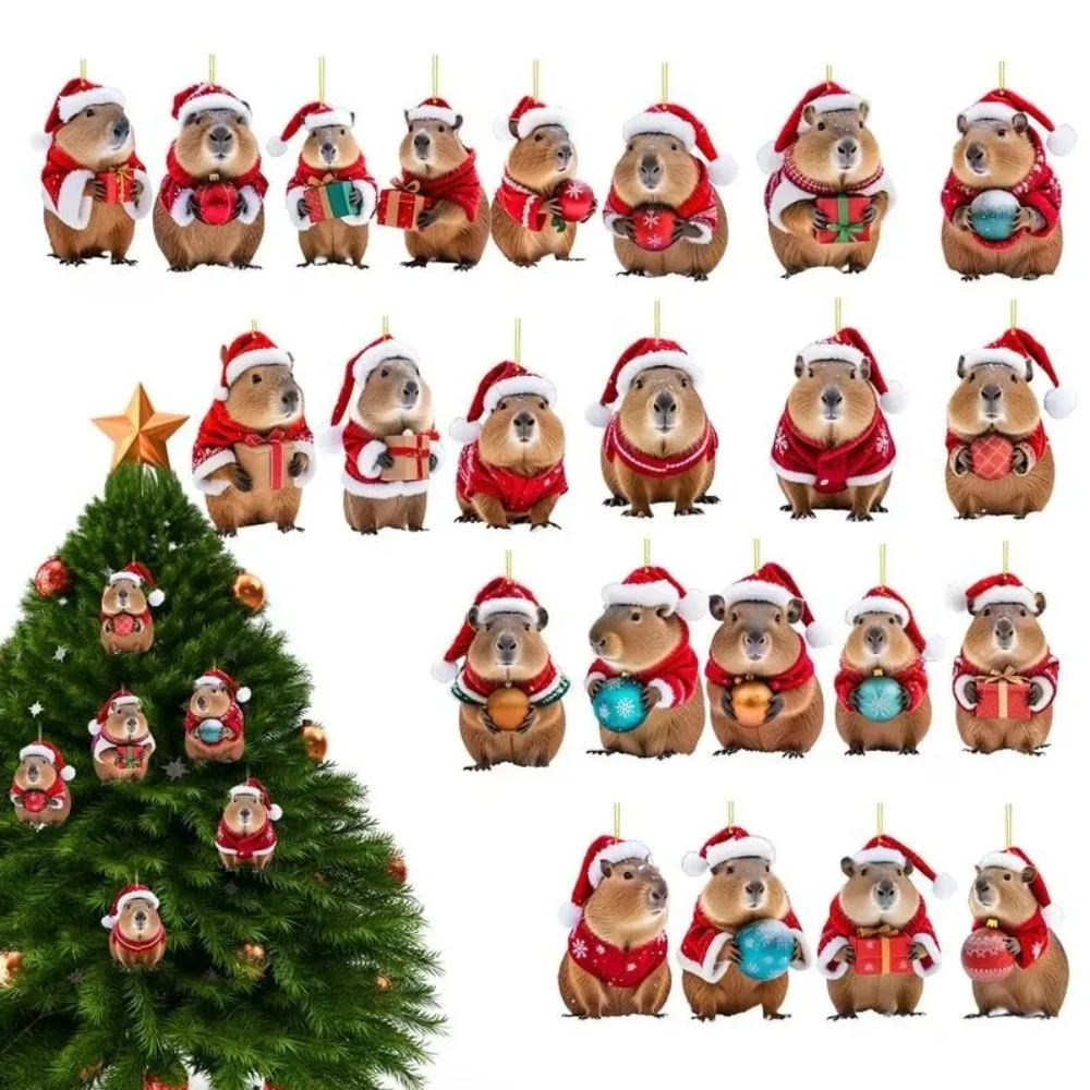 Acryl Kerst Adventskalender Cadeau Kerstboom Ornament Grappige Countdown Kalender Verrassende Doos DIY Kerst Hangende Hangers