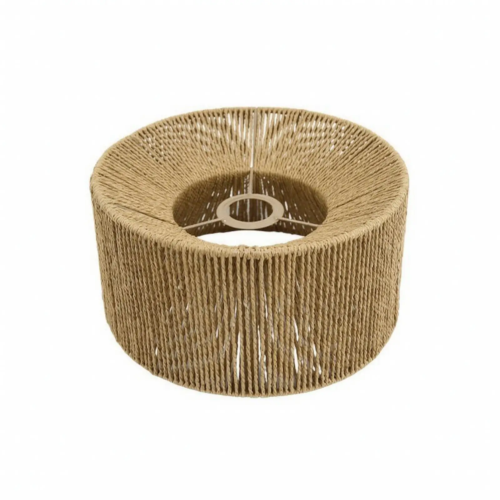 Woven Handwoven Paper Rope Shade | Warm tan appearance, Lampshade with Mounting mounting bracket, for Living Room