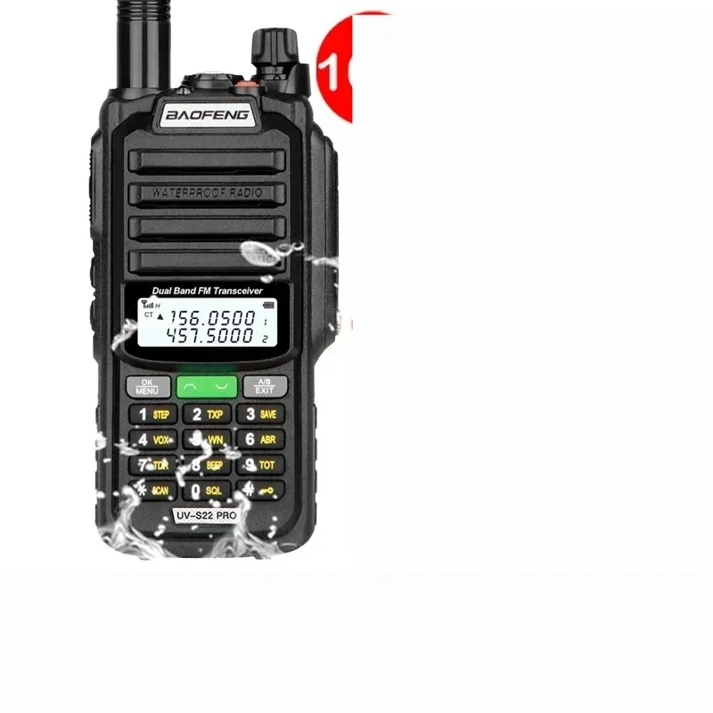 Baofeng 2025 UV S22 PRO V2 IP68 Водонепроницаемое зарядное устройство для рации типа C мощностью 10 Вт FM-радио UHF VHF Обновление дальнего действия UV-9R Plus