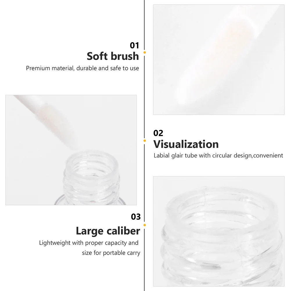 8pcs Empty Gloss Bottles Lightweight Mini Lipstick Containers For Travel Refillable Lip Color Tubes Diy Lip Glazes Holders