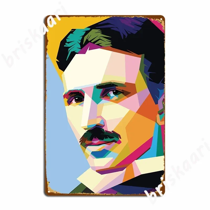 Póster de placa de Metal estilo Nikola Tesla Wpap, cine Retro personalizado, cartel clásico de estaño