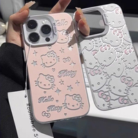 Sanrio Hello Kitty Star Cute Phone Case For iPhone 15 14 13 Pro Max 11 12 13 Pro XR XS MAX 7 8 Plus Y2K Lovely Anti Fall Cover