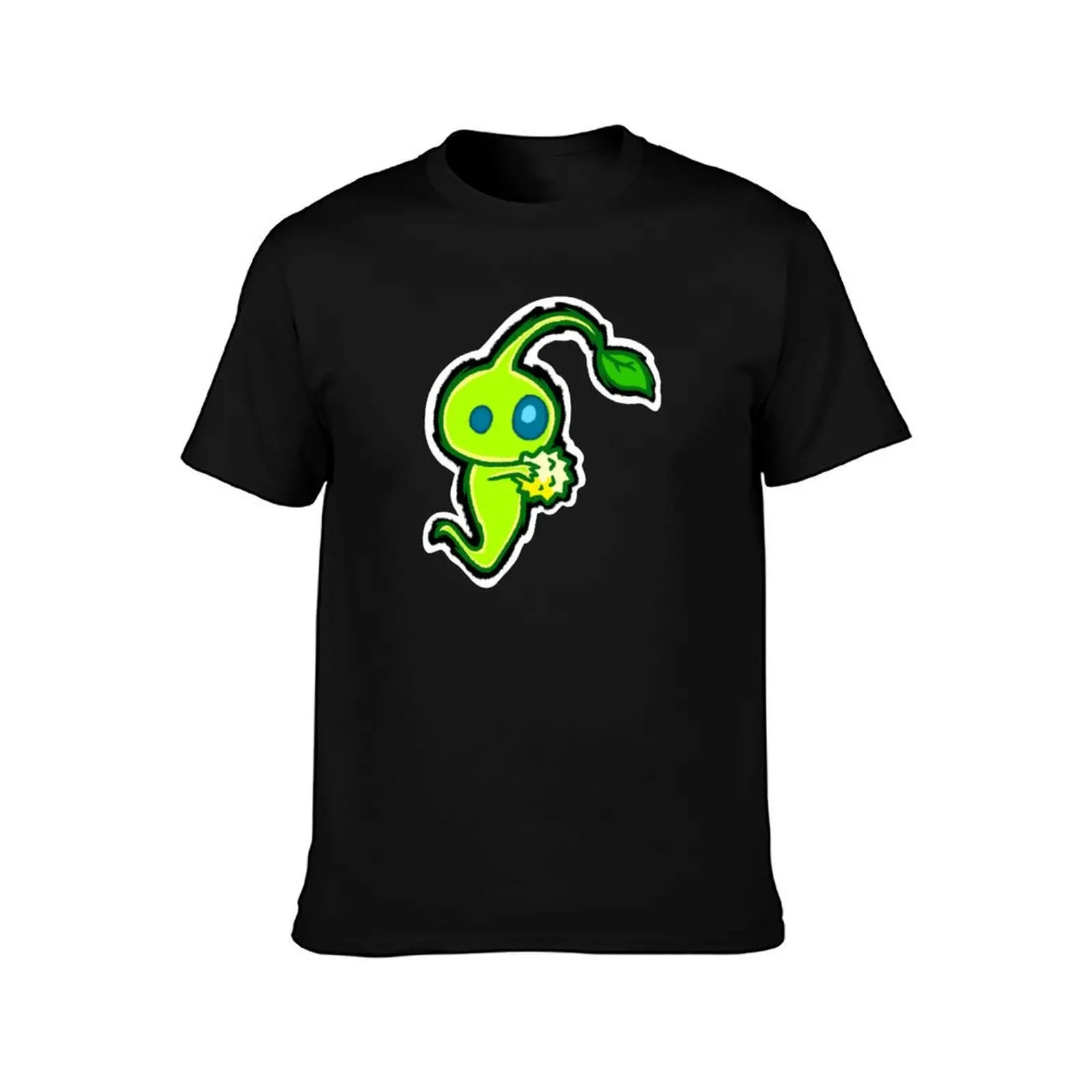 Glow Pikmin Glow Pellet T-Shirt, Summer Casual Cotton Tee, Oversized Streetwear Tops, Vintage Graphic Print, Unisex Men Women
