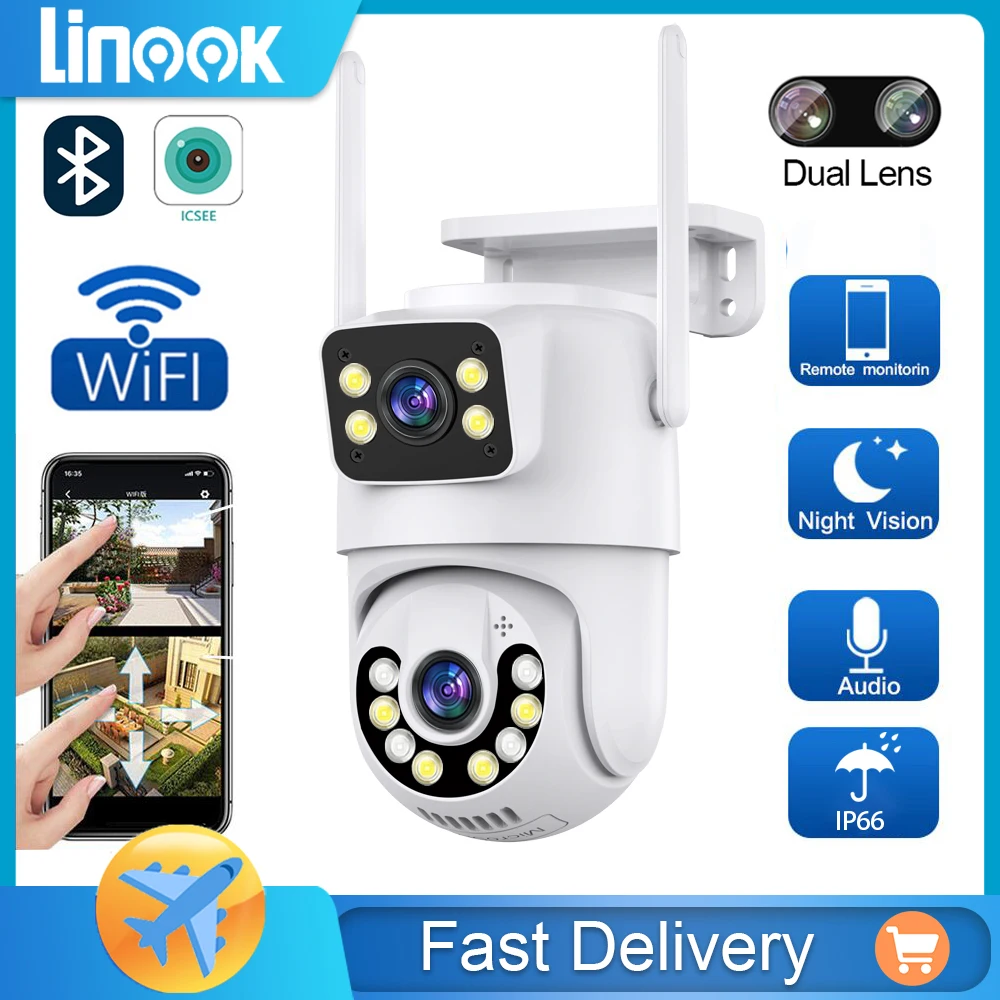 linook isee outdoor cctv camera telefone de conexao domestica sem fio alta definicao lente dupla wi fi ptz 80mp 01