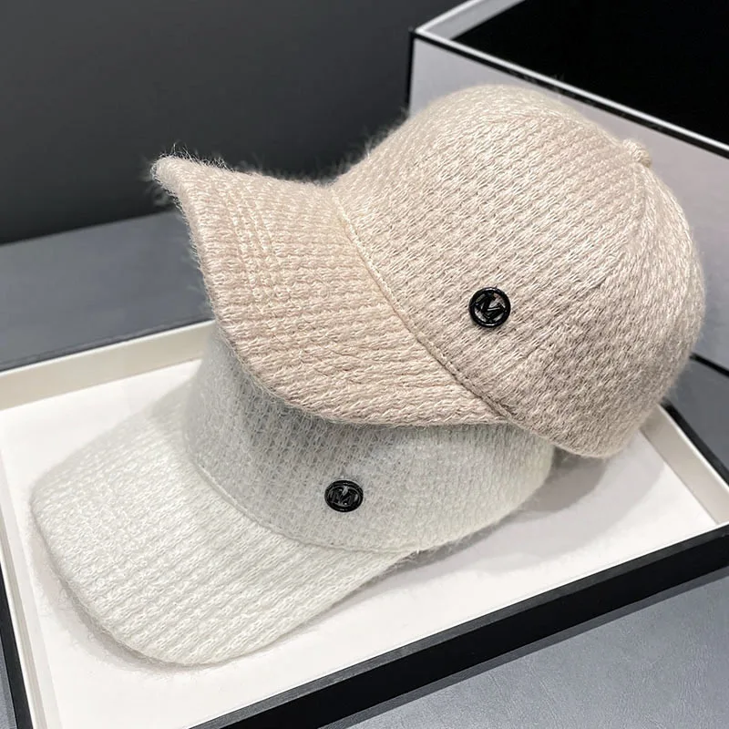 Baseball Cap Women's Autumn And Winter All-match Dome Trendy Cap For Men Retro Korean Style Snapback Caps Casual Thick Warm New