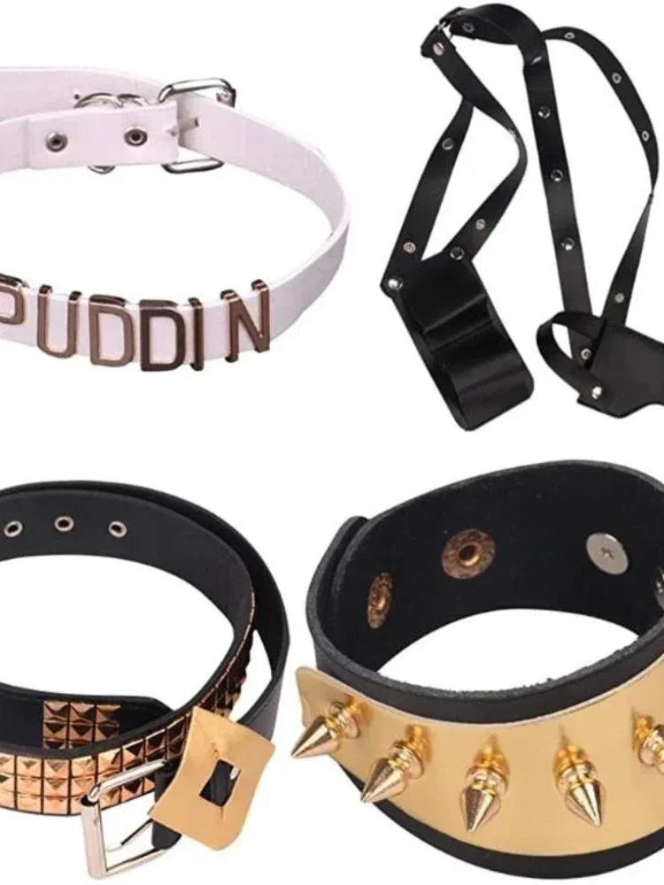 أزياء الهالوين لعام 2025 عالية الجودة Meisjes Zelfmoord Harley Quinn التأثيرية أزياء فرقة الوحش Gestikte Jas Broek أطقم الهالوين #4