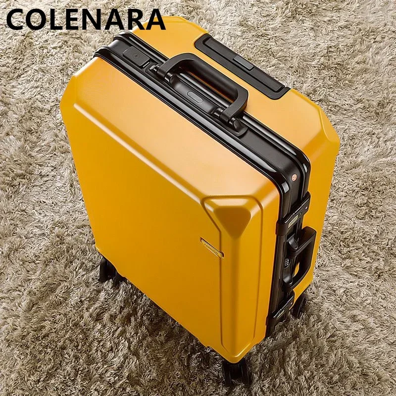 COLENARA Чемодан из АБС-пластика + ПК Посадковая коробка 26 "28" Большая вместимость с алюминиевой рамой 20 дюймов Чемодан на колесиках 22 "24 Чемодан на колесиках