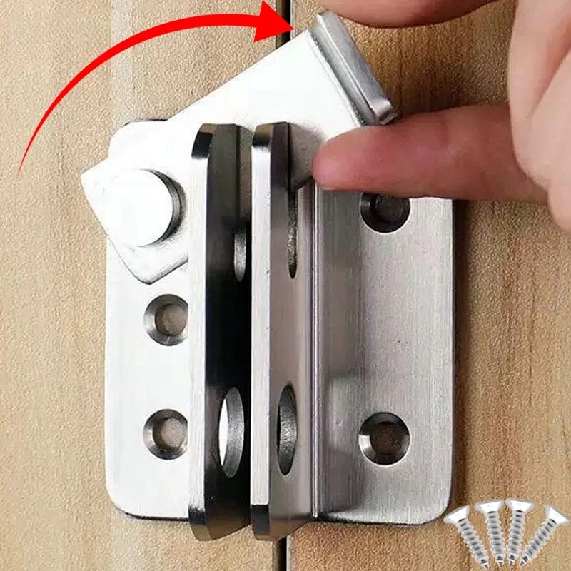 1/5set Flip Latch Gate Latches Stainless Steel Left Right Flip Latch Flip Stainless Steel Sliding Bolt Door Lock Buckle Hardware