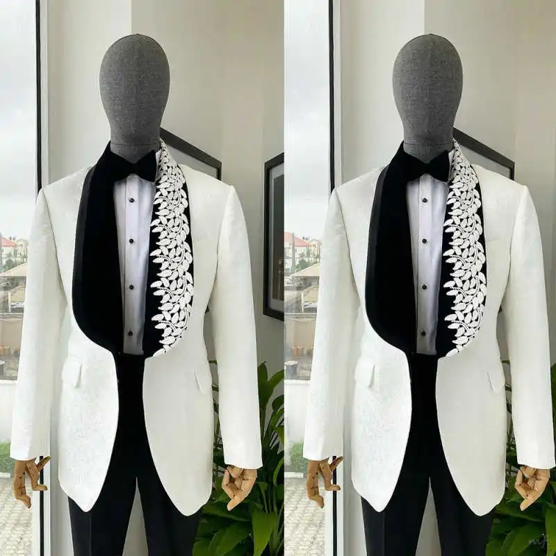 

Fashion Wedding Men Suit Party Suits Slim Fit 2-Pcs Coat Pants Tailor-Made Groom Tuxedo Formal Occasions Wear Size Customized