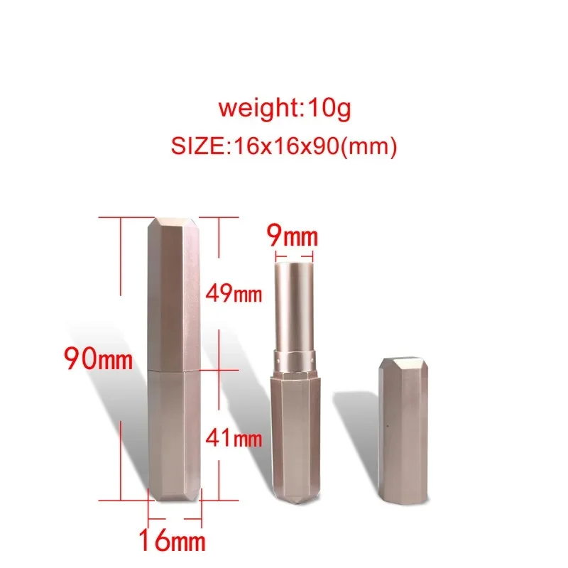 빈 립 글레이즈 튜브, 9mm 용기 포장 립스틱 립밤 튜브, 마름모 립 글로스 튜브, 빈 리필 가능한 화장품 용기