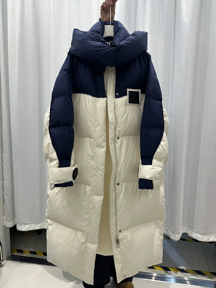 Down Jacket Waterproof Women\'s Jackets 2024 White Duck Down Thickened Hooded Cold-proof Warm Winter Coats