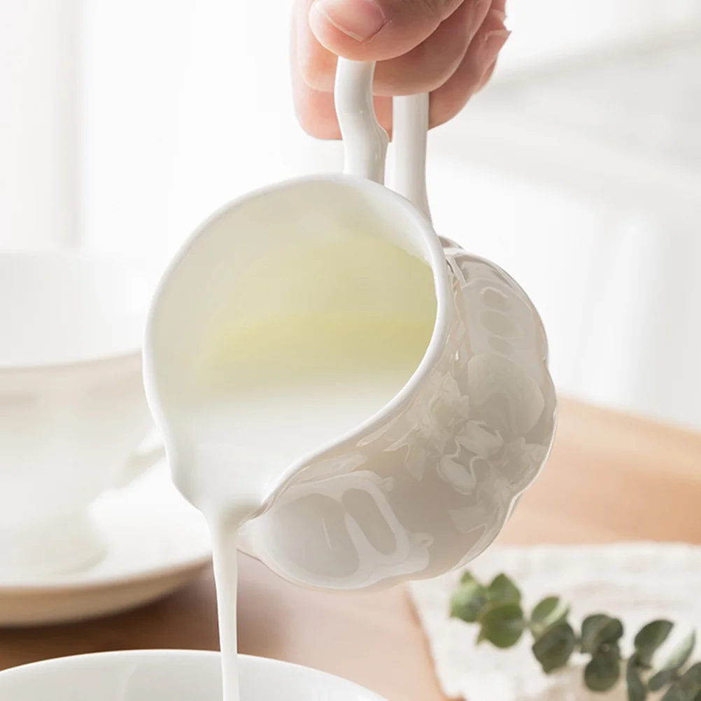 

Ceramic Milk Pot 230ml Premium Elegant Coffee Jar Tea Mug Multipurpose Kitchen Supplies Home Decor Gift