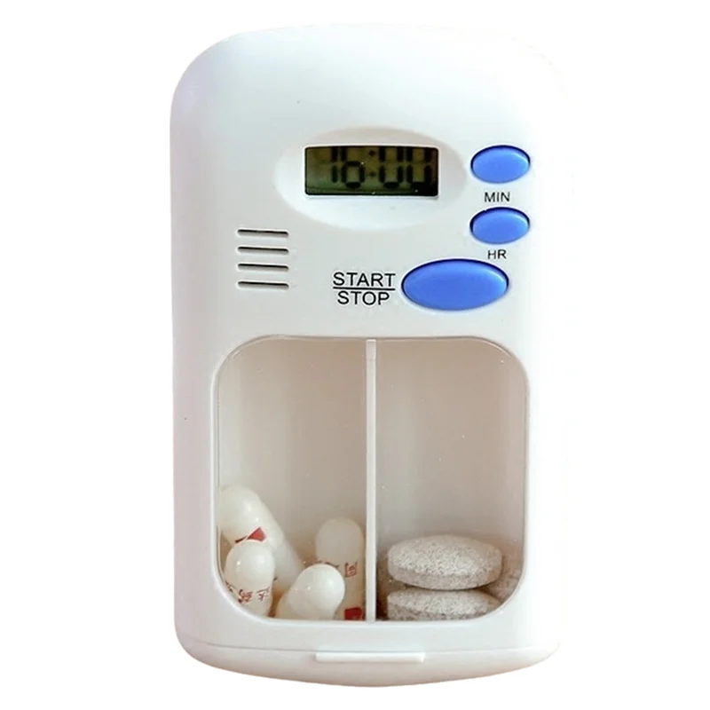 

【Popular】Mini Portable Pill Reminder Timer Electronic Box Organizer Medicine Case Clock Reminder