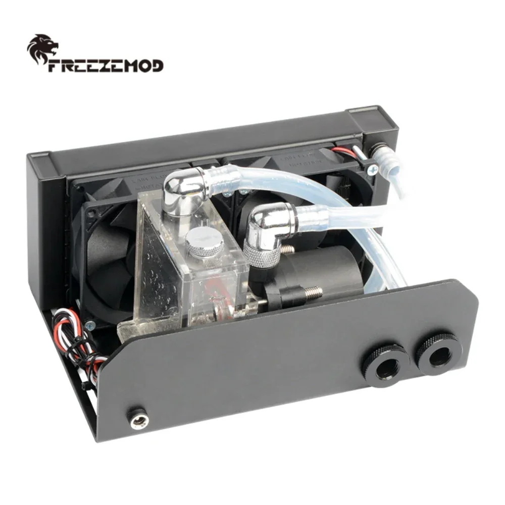 FREEZEMOD 160mm Aluminum Radiator One-piece Desktop Cooling Module Double 80mm Fans 600H/L Flow 4M Elevation SLMZ-V-T