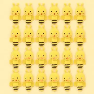 30 szt. Kreatywnych gumek do mazania w kształcie pszczół, hurtowo, artykuły szkolne, urocze gumki do ołówków z kreskówkami dla uczniów, gumki do mazania dla przedszkolaków, prezent.