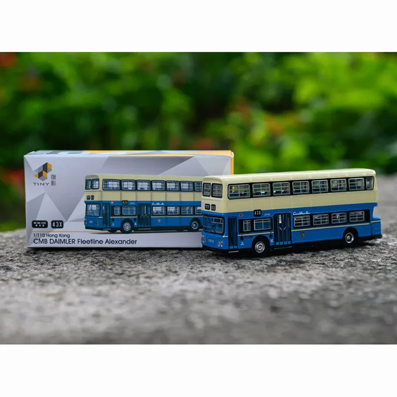 Tiny 1:110 Hong Kong CMB 43X Alloy Double Decker Bus Model Static Display Unique Gift Collectibles Souvenir Toy