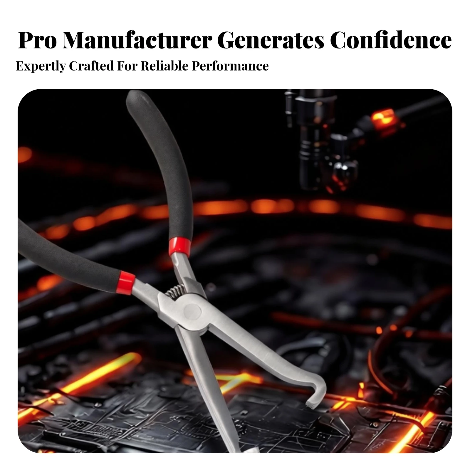 Serrated Pliers Ergonomic Grip Rubber Grips Long-Lasting Spring Loaded Wire Cutter Hand Tool Spring-Loaded Pliers