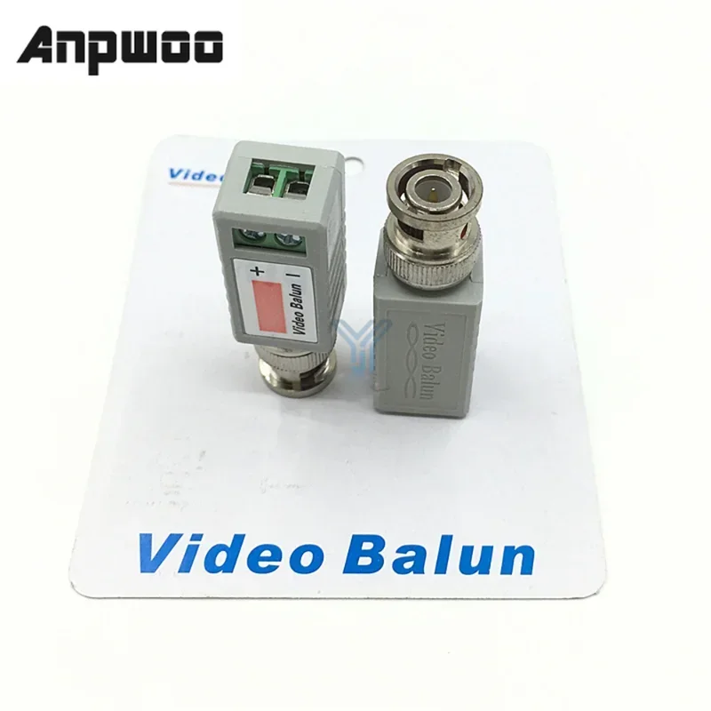 ANPWOO-Transceptor de Vídeo Passivo Single 1 Channel, Conector BNC, Adaptador Coaxial, Câmera CCTV Balun, DVR, BNC UTP, 1Pc