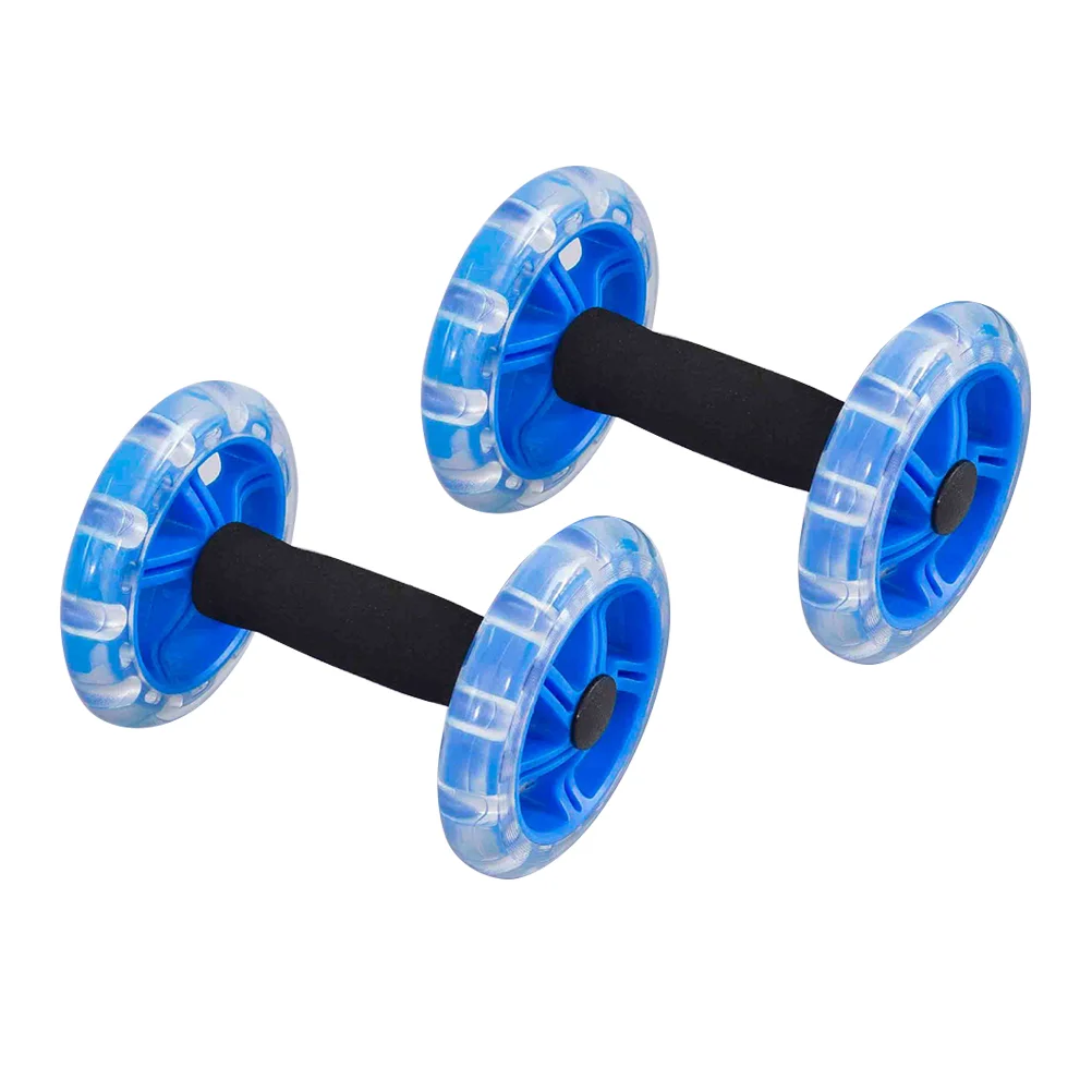 

Twin-Wheel Tummy Strengthening Fitness Tummy Shaping Wheel for Man Woman (Blue)