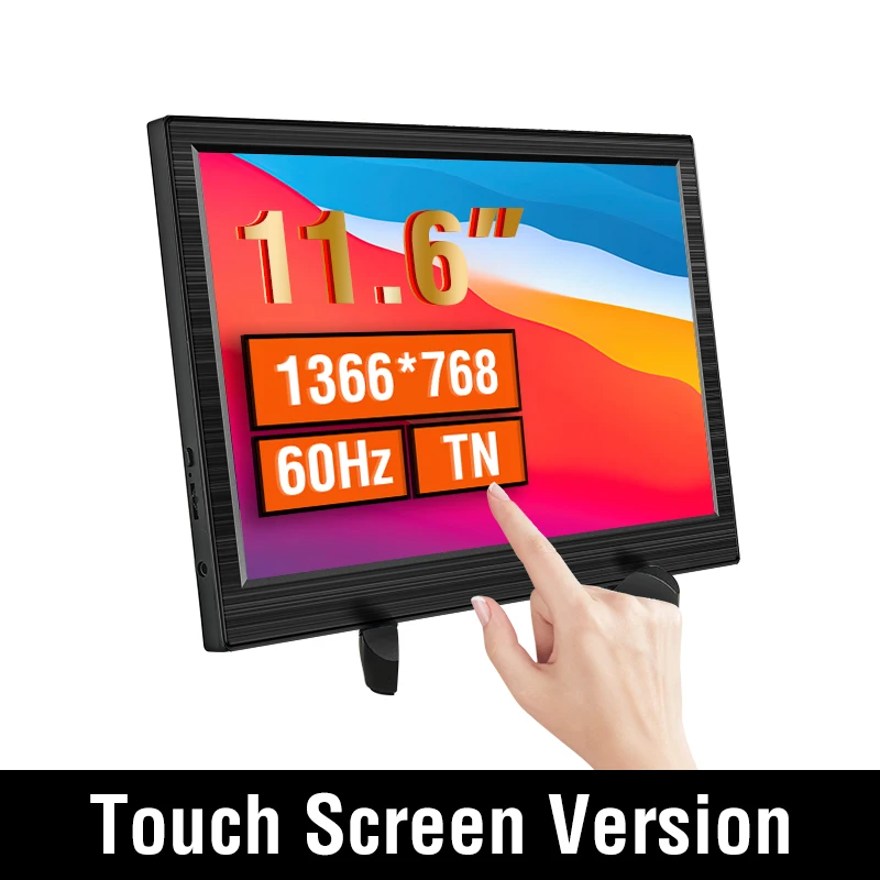 11.6 Inch Portable Touch Monitor Non-touch Optional 16:9 Gaming Computer Expand Display For XBox PS4/5 Switch Loptop
