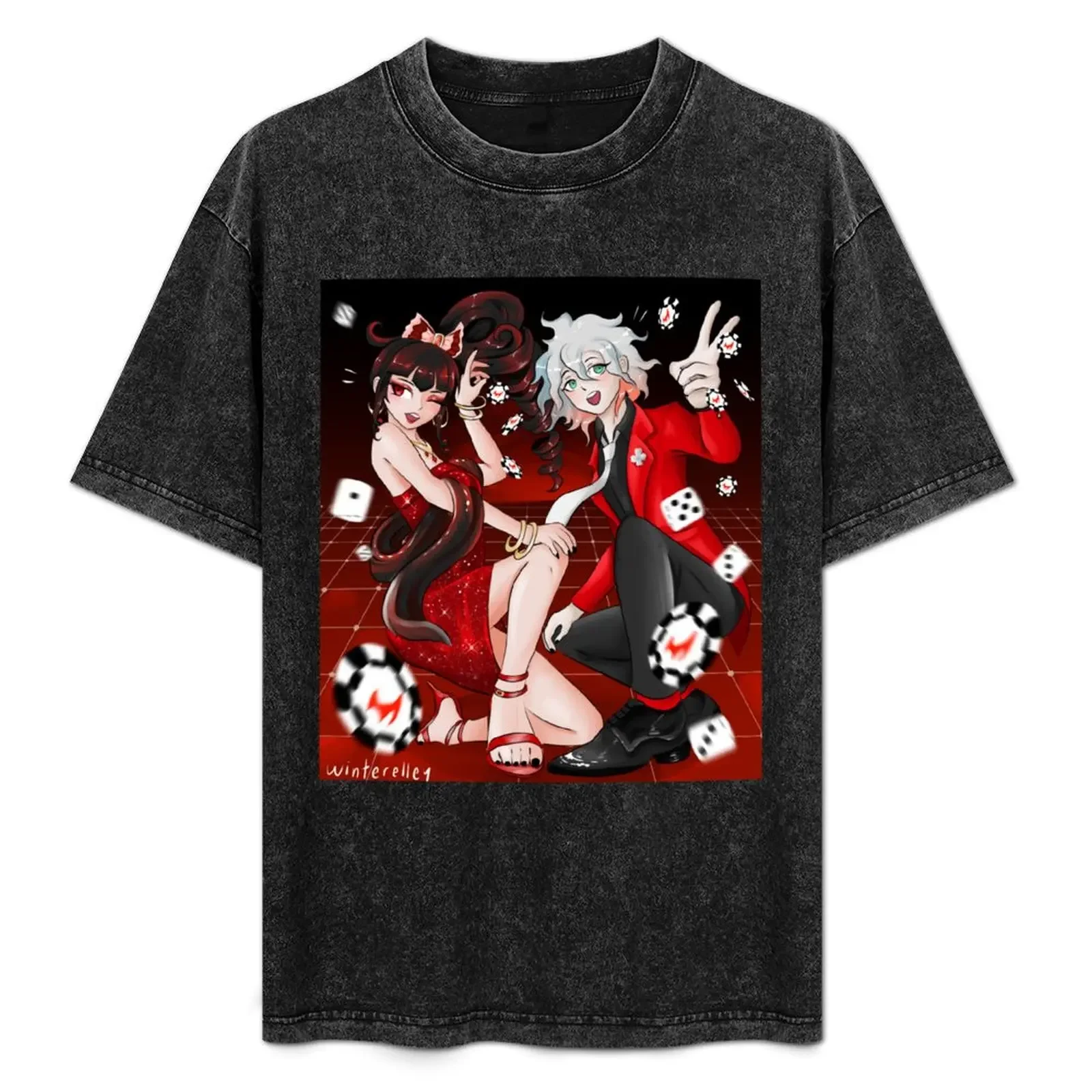 

Celestia Ludenberg and Nagito Komaeda - Casino T-Shirt anime shirt korean fashion mens fashion