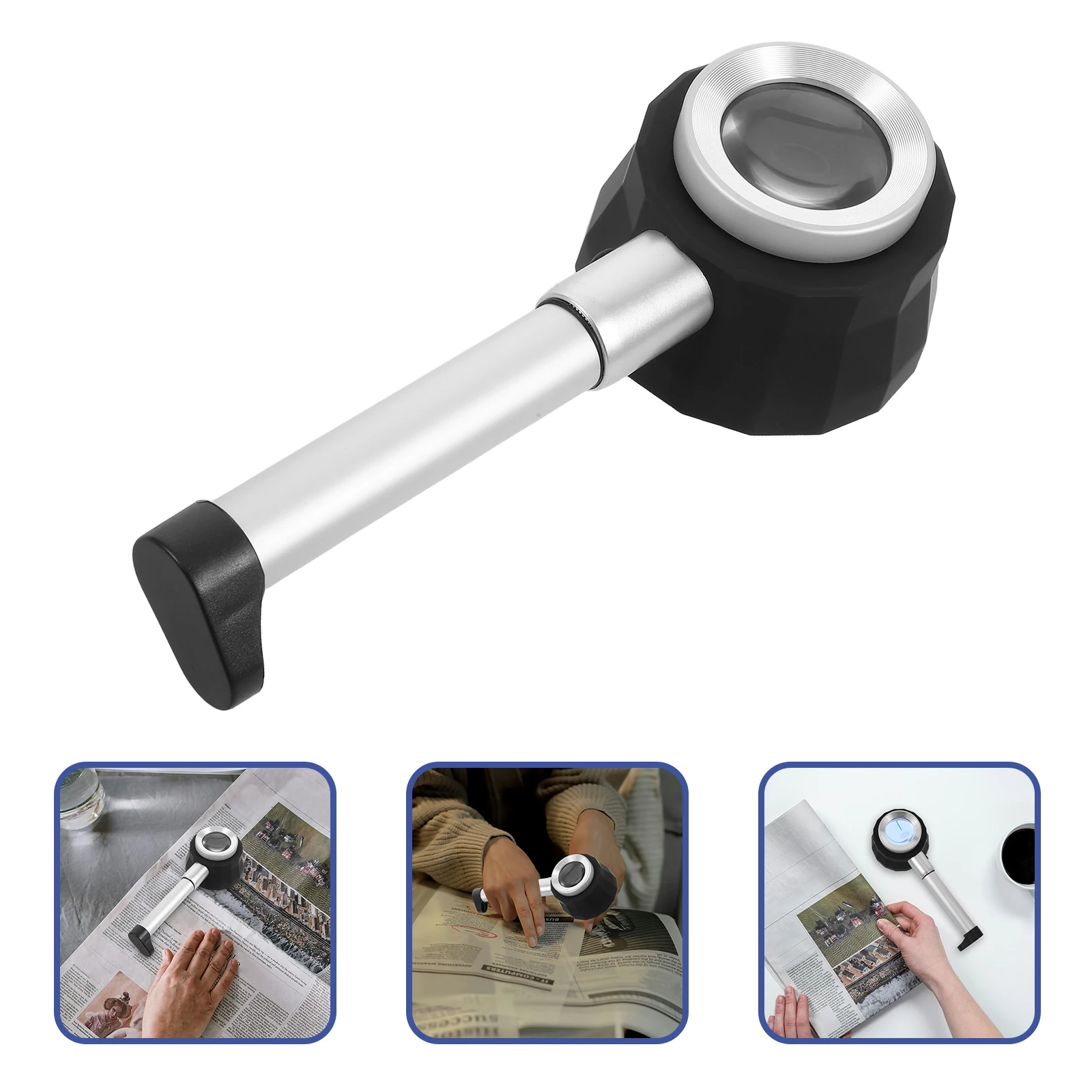 

Handheld Magnifying Glass LED Light Portable Mini Magnifier for Reading Books Newspapers Elderly Practical Durable Viewer