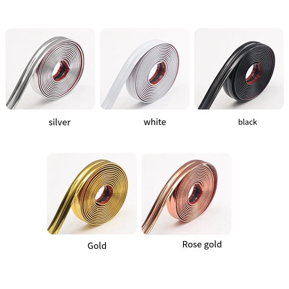 =Self=adhesive= Decorative Tape 2CM*5M PVC Wall Corner Seam Sticker Wall Edge Corner Anti-collision Protection Strip Home Decor