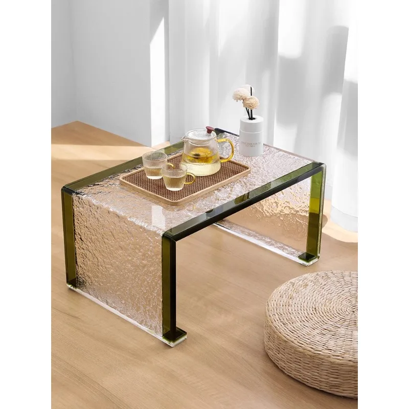 Tatami tea table acrylic floating windowsill small tea table stone transparent kang table a few modern simplicity.