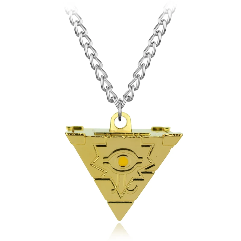 PUNK Illuminati Necklace Pyramid Egyptian Eye Of Horus Charm Necklace Amulet Pendant Miami Cuban Curb Chain Hip Hop Jewelry