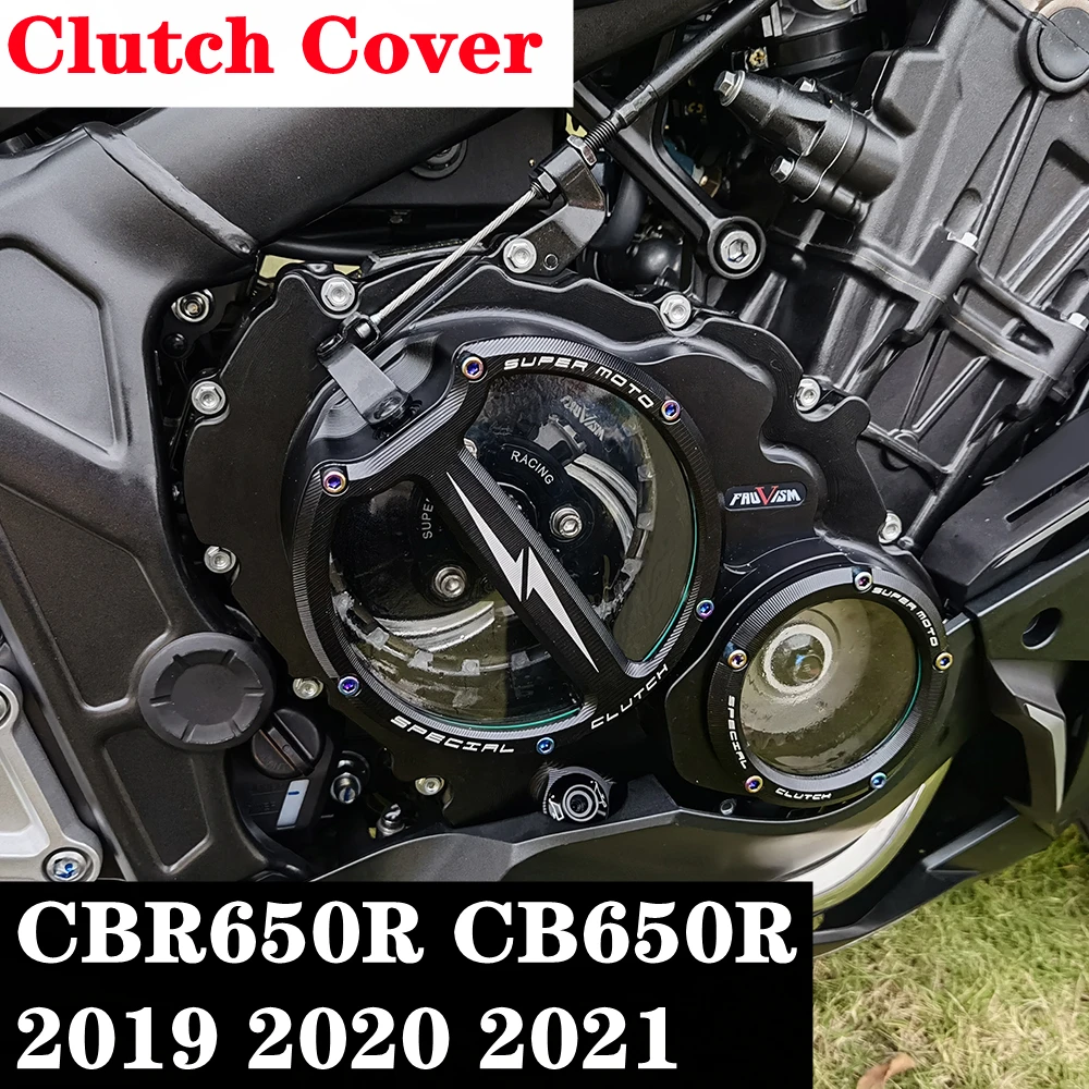 

For 2019-2023 Honda CB650R CBR650R Engine Clear Clutch Cover Protector Guard Accessoris CBR CB 650R CBR650 CB650 650 R 2022 2021