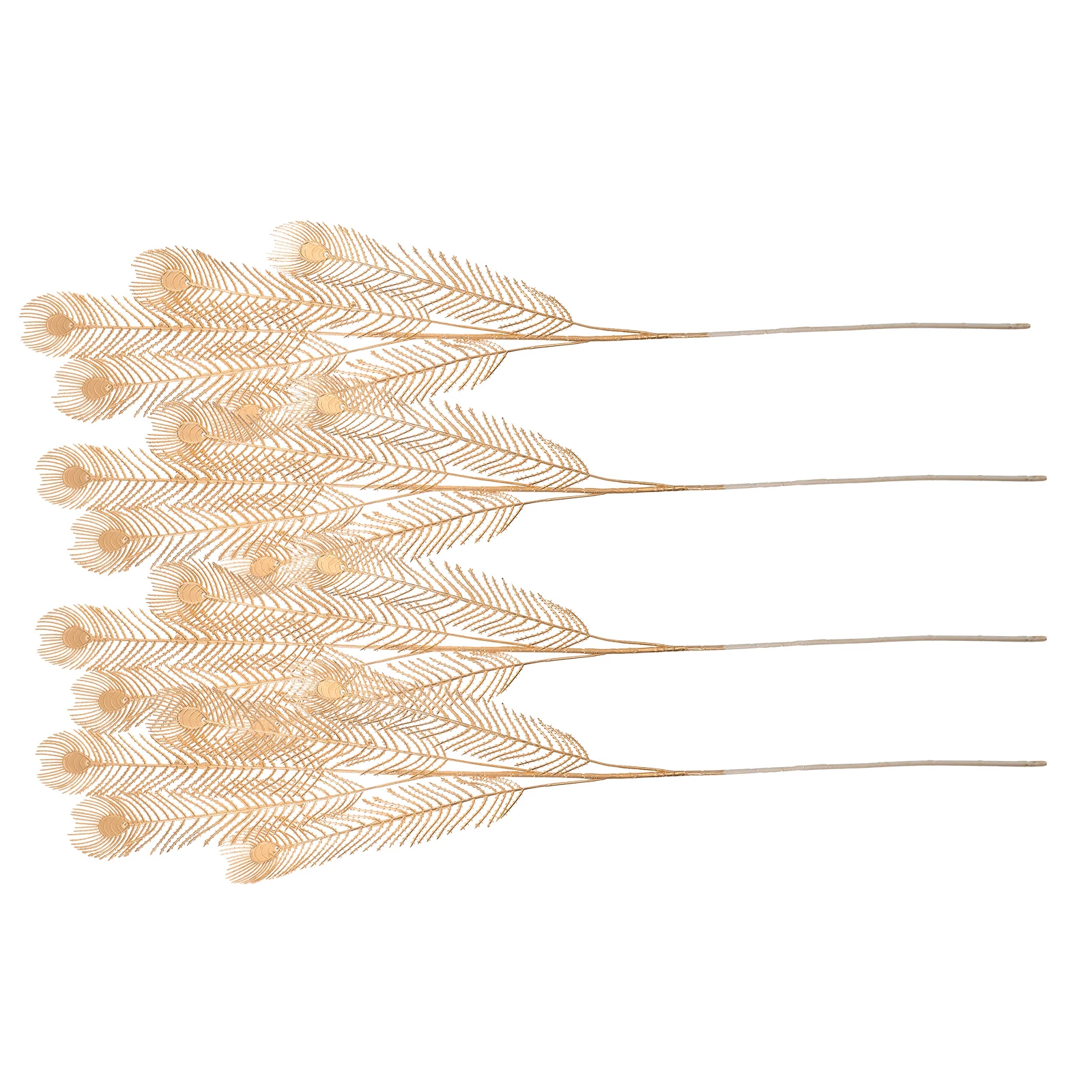 

4pcs Golden Simulation Leaf Branches Fake Flowers Leaves DIY Crafts Wedding Decor Vase Filling Artificial Plants